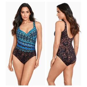 Miraclesuit Untamed It's A Wrap One Piece Swimsuit Size US/10